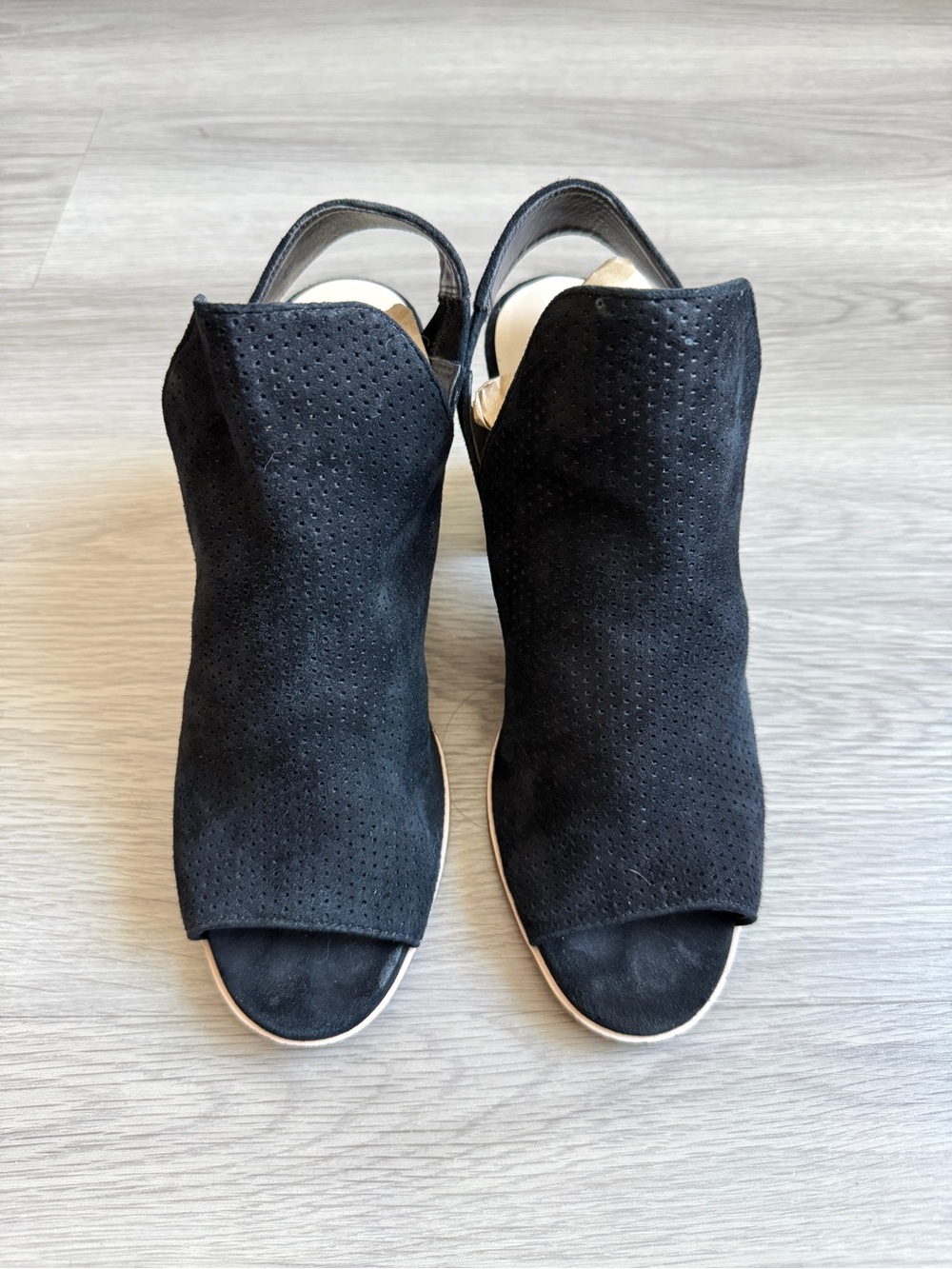 Cole Haan Callista Perforated Suede Slingback Bootie - Picture 2 of 5